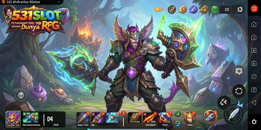 Screenshot menampilkan petualangan seru dalam permainan RPG 531SLOT.