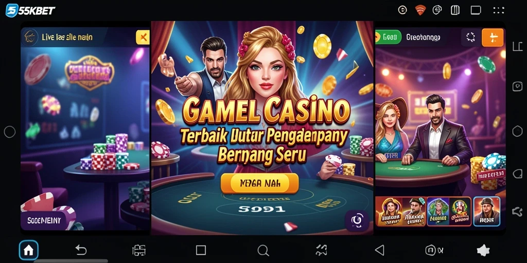 Gambaran gameplay menarik di 55KBET Live Casino.