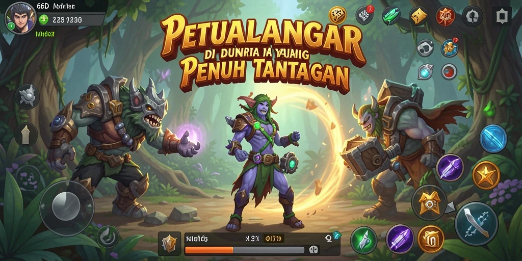 Tampilan gameplay menawan dari 66D yang penuh dengan petualangan.