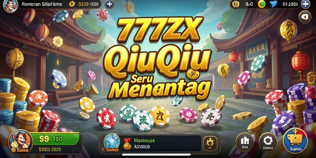 Screenshot gameplay QiuQiu dengan desain menarik.