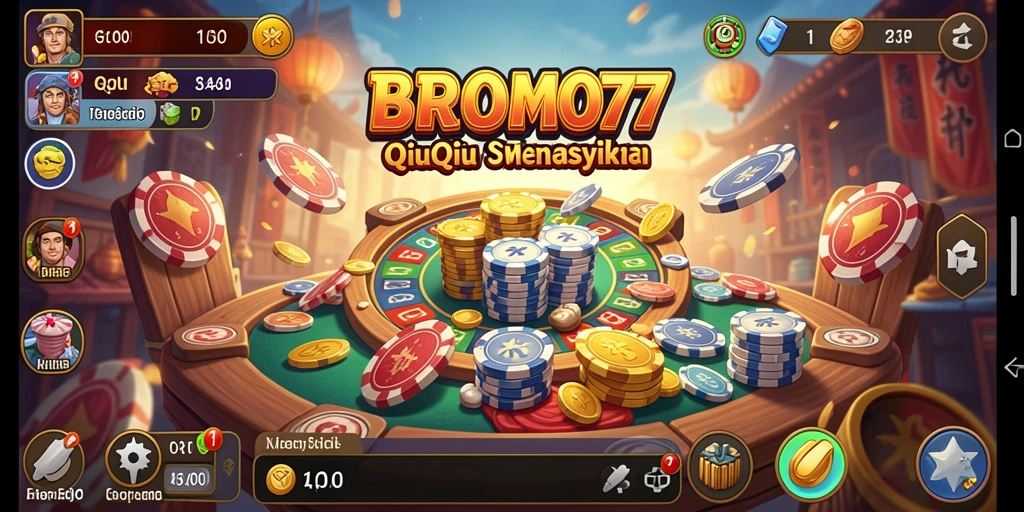 Tampilan gameplay menarik dari BROMO77 dalam QiuQiu.