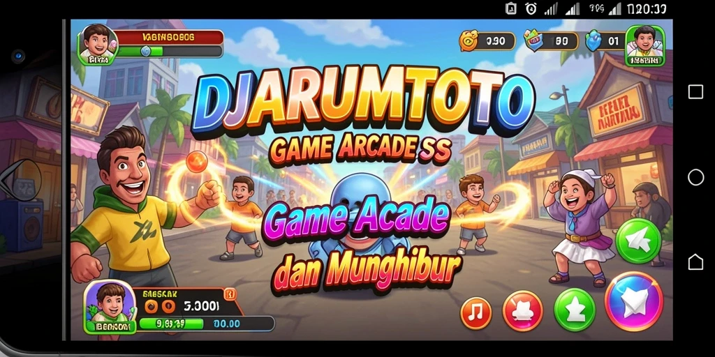Gameplay seru DJARUMTOTO yang menampilkan karakter dan tantangan menarik.