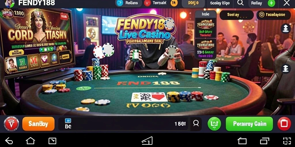 Screenshot FENDY188 menampilkan permainan Live Casino yang mendebarkan.