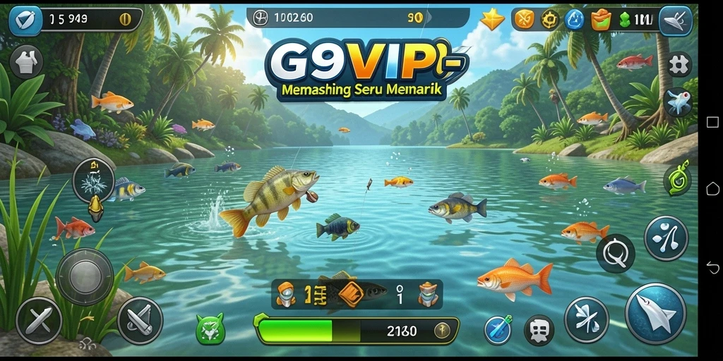 Tangkapan ikan besar dalam gameplay G9VIP yang menarik.