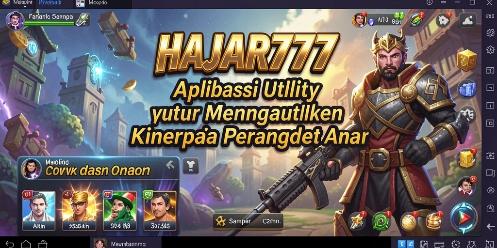 Screenshot utama HAJAR777 menampilkan antarmuka aplikasi Utility yang intuitif.