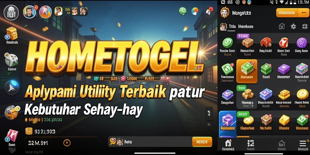 Tampilan antarmuka pengguna HOMETOGEL yang sederhana dan efisien.