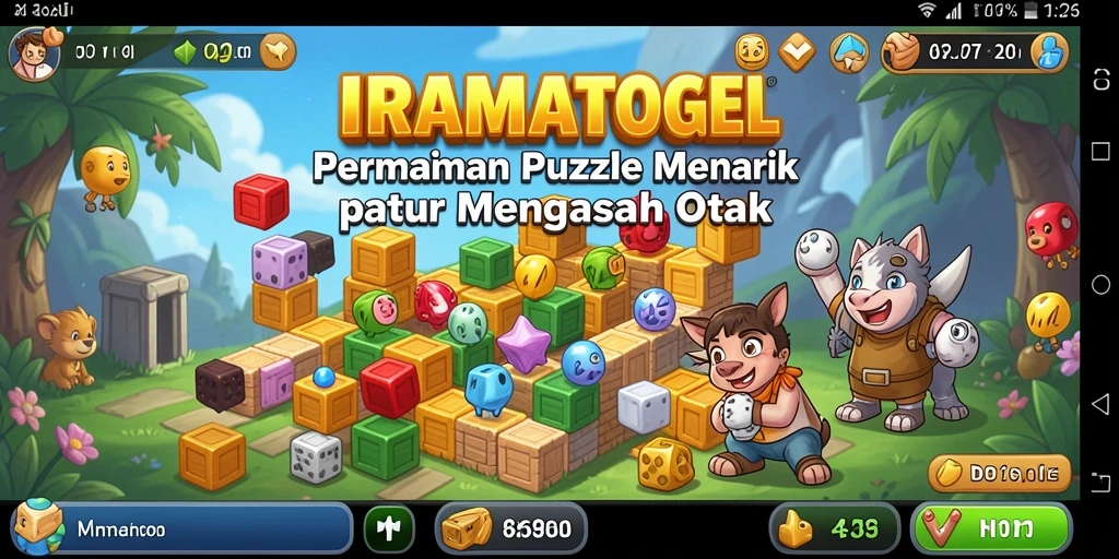 Tampilan gameplay dari IRAMATOGEL yang penuh teka-teki menarik.