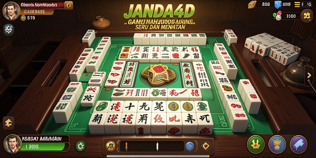 Tampilan gameplay seru dari JANDA4D dengan ubin Mahjong yang menarik.