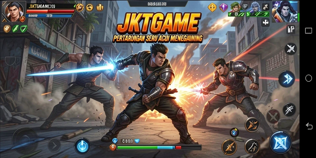 Tampilan gameplay seru di JKTGAME dengan aksi penuh adrenalin.