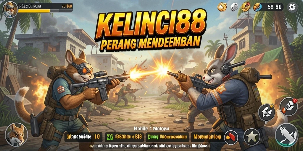 Gameplay mendebarkan dalam <strong>KELINCI88</strong> dengan aksi tembak-menembak yang seru.