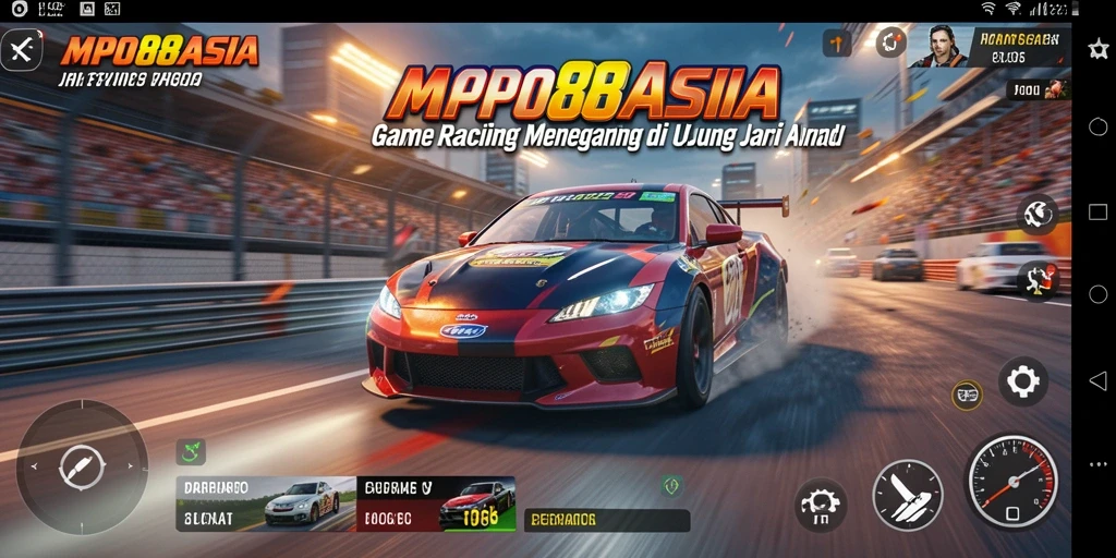 Tangkapan layar MPO88ASIA menampilkan aksi balap yang mendebarkan.