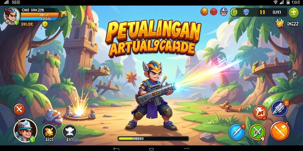 Tampilan gameplay seru di game Arcade OH222 yang penuh aksi.