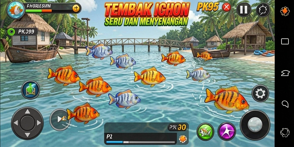 Tangkapan layar menampilkan aksi seru menangkap ikan di PK95.