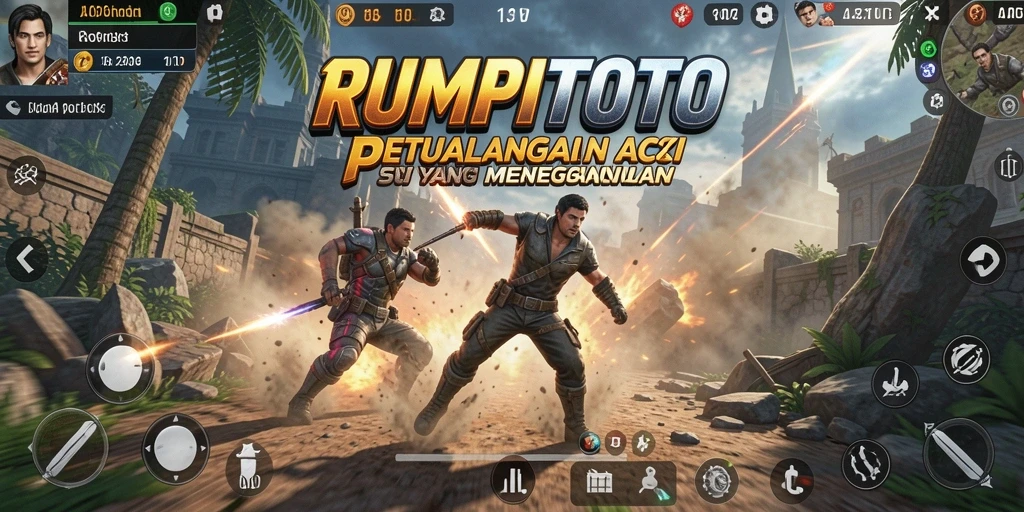 Tangkapan layar menampilkan aksi intens dalam RUMPITOTO.