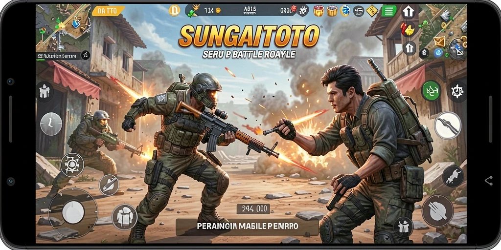 Tampilan seru gameplay Battle Royale di SUNGAITOTO.