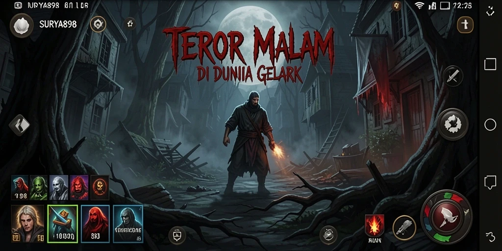 Tampilan gameplay Horror yang mencekam dan atmosfer gelap.