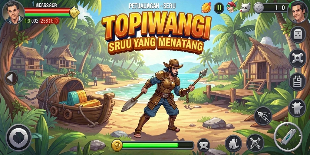Gameplay seru dan memukau dari TOPIWANGI yang menantang.