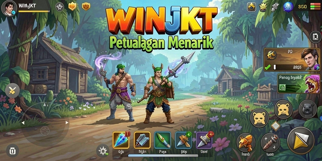 Tampilan gameplay menarik dari WINJKT dengan elemen Idle.