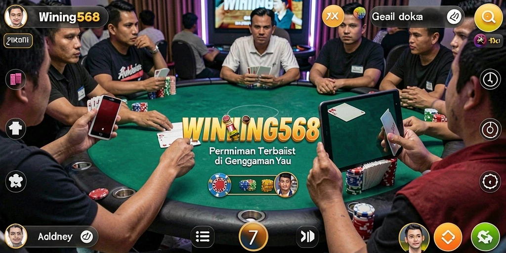 Screenshot gameplay yang menunjukkan keseruan bermain Poker.